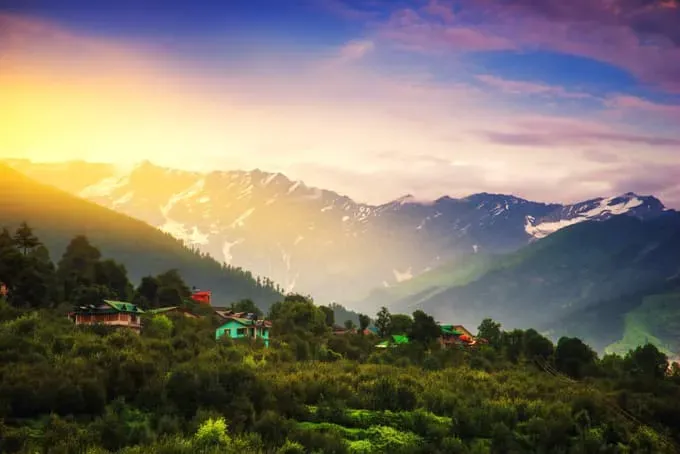 Snow-dusted peaks above Manali