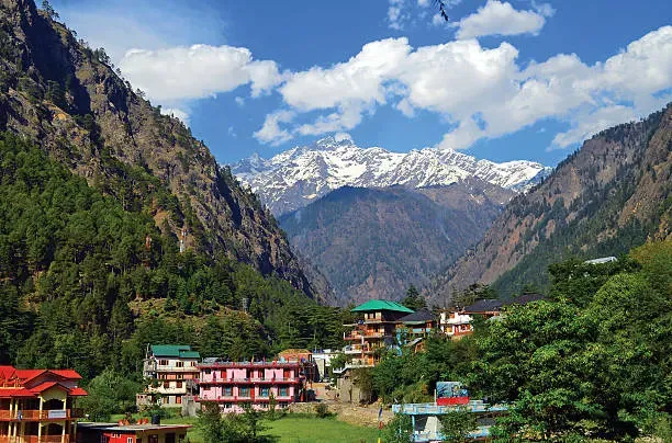 Riverside village in the Parvati valley